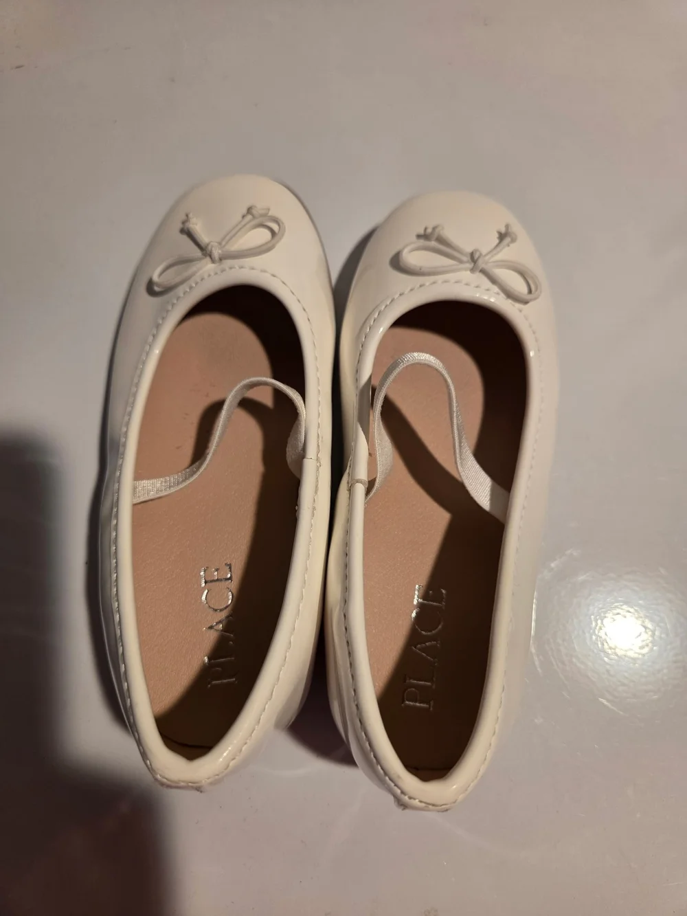 The Children's Place Girls White Bow Ballet Flats